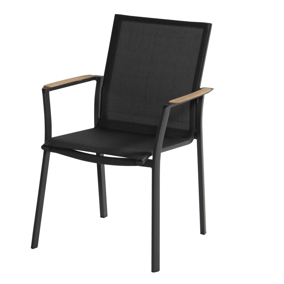 Hartman Tuinstoel 'Lea' teakhout, kleur Antraciet Hartman Tuinstoel 'Lea' teakhout, kleur Antraciet afbeelding 1