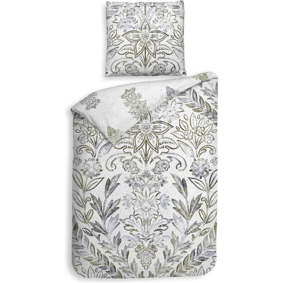 Heckettlane Ibernia Dekbedovertrek - Eenpersoons - Bamboe - 140x200-220cm - Wit afbeelding 1