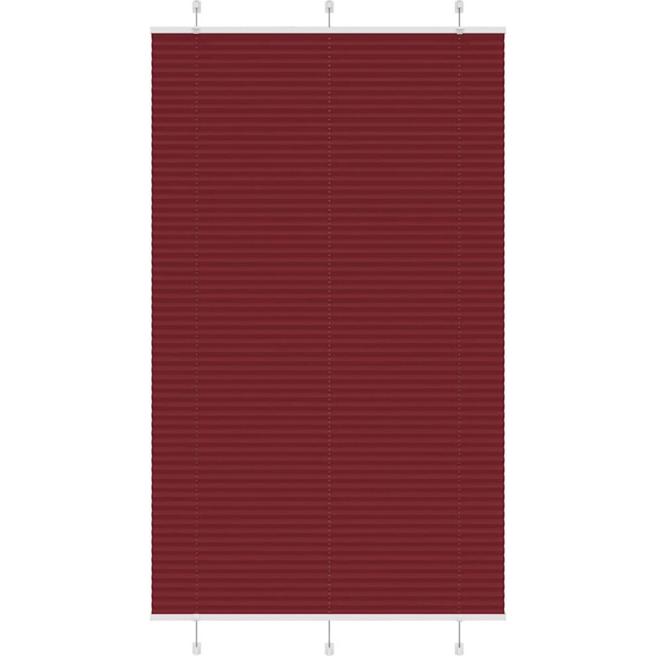 vidaXL - Plissé - rolgordijn - 115x200cm - stofbreedte - 114,4cm - bordeauxrood afbeelding 1