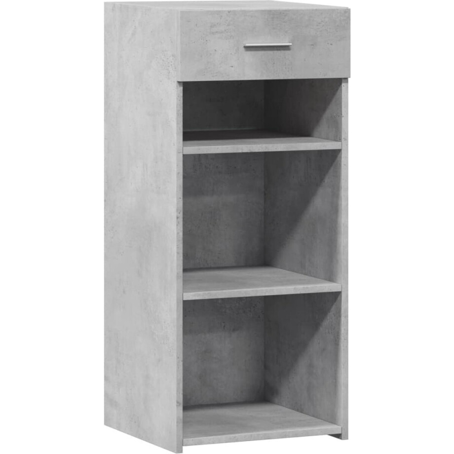 vidaXL - Dressoir - 40x42,5x93 - cm - bewerkt - hout - betongrijs vidaXL - Dressoir - 40x42,5x93 - cm - bewerkt - hout - betongrijs afbeelding 1