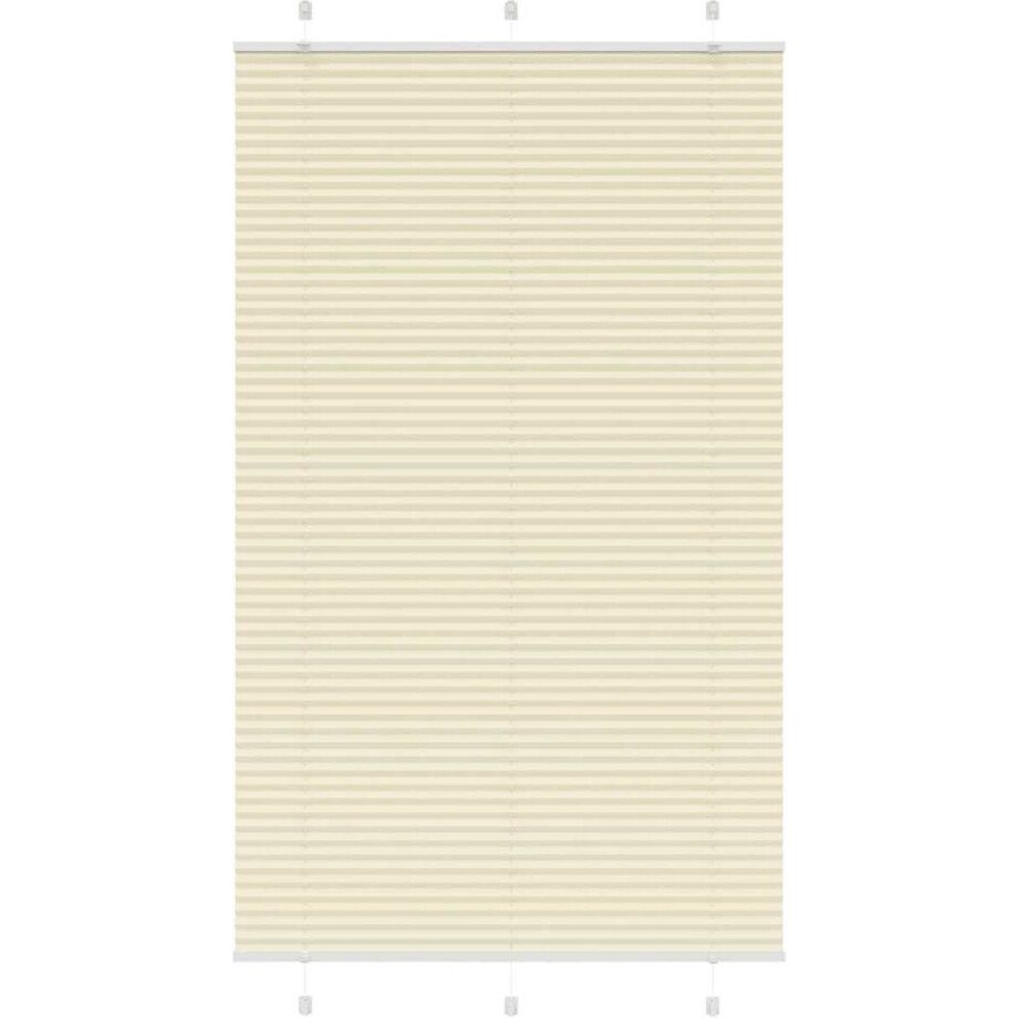 vidaXL - Plissé - rolgordijn - 110x200cm - stofbreedte - 109,4cm - polyester - crème afbeelding 1