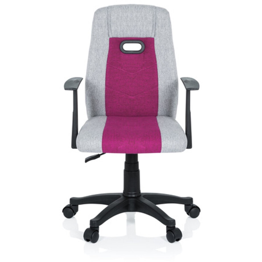 Kinder bureaustoel KIDDY EXTRA met armleuningen grijs / pink hjh OFFICE afbeelding 1