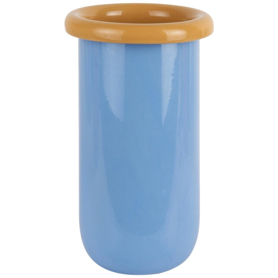 Present Time Vaas Plegado M - Blauw - 14x14x25.3cm - Glas - Modern - Bloemenvaas - Woondecoratie - Decoratieve vaas voor woonkamer of slaapkamer Present Time Vaas Plegado M - Blauw - 14x14x25.3cm - Glas - Modern - Bloemenvaas - Woondecoratie - Decoratieve vaas voor woonkamer of slaapkamer afbeelding 1