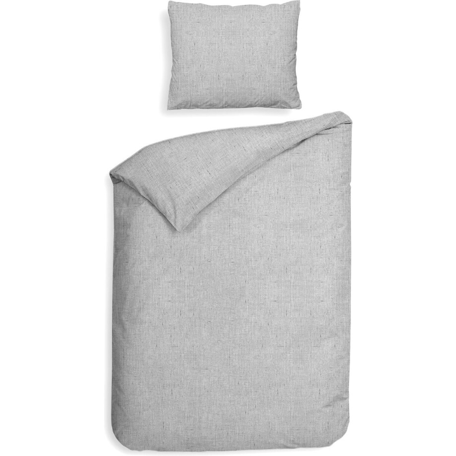 Heckettlane Franela Dekbedovertrek - Eenpersoons - Flanel - 140x200-220cm - Grijs Heckettlane Franela Dekbedovertrek - Eenpersoons - Flanel - 140x200-220cm - Grijs afbeelding 1