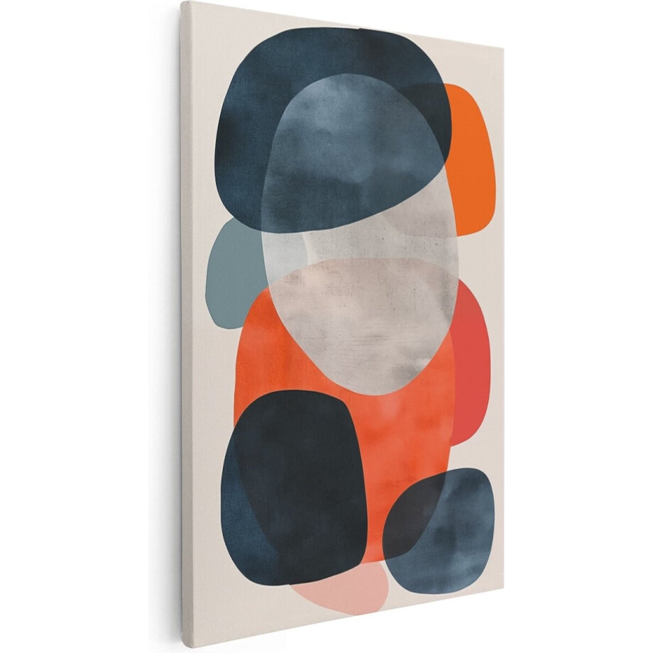 Artaza Canvas Schilderij Abstract Oranje, Blauw en Zwart - 20x30 cm - Klein - Wanddecoratie Woonkamer - Schilderijen - Muurdecoratie Artaza Canvas Schilderij Abstract Oranje, Blauw en Zwart - 20x30 cm - Klein - Wanddecoratie Woonkamer - Schilderijen - Muurdecoratie afbeelding 1