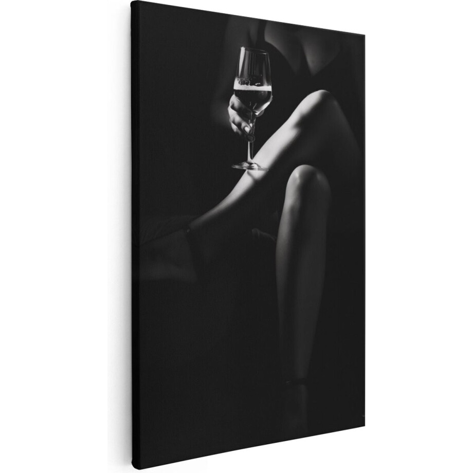Artaza Canvas Schilderij Schilderij Vrouw - 20x30 cm - Klein - Wanddecoratie Erotiek - Muurdecoratie Slaapkamer - Kamer Accessoires afbeelding 1
