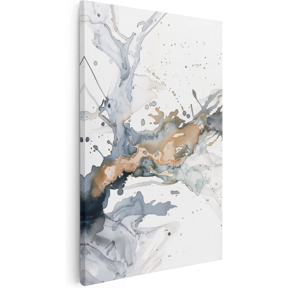 Artaza Canvas Schilderij Verfspat op een Witte Achtergrond - 80x120 cm - Groot - Wanddecoratie Woonkamer - Schilderijen - Muurdecoratie Artaza Canvas Schilderij Verfspat op een Witte Achtergrond - 80x120 cm - Groot - Wanddecoratie Woonkamer - Schilderijen - Muurdecoratie afbeelding 1