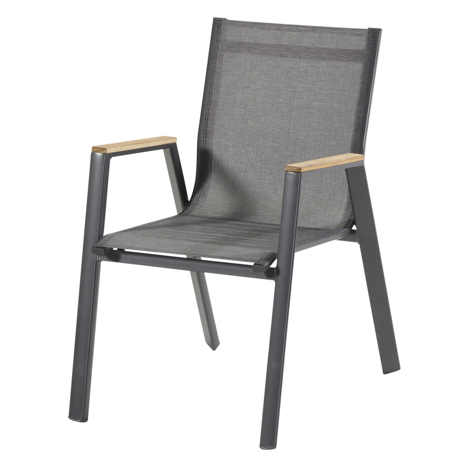 Hartman Tuinstoel 'Aruba' Teakhout, kleur Antraciet Hartman Tuinstoel 'Aruba' Teakhout, kleur Antraciet afbeelding 1