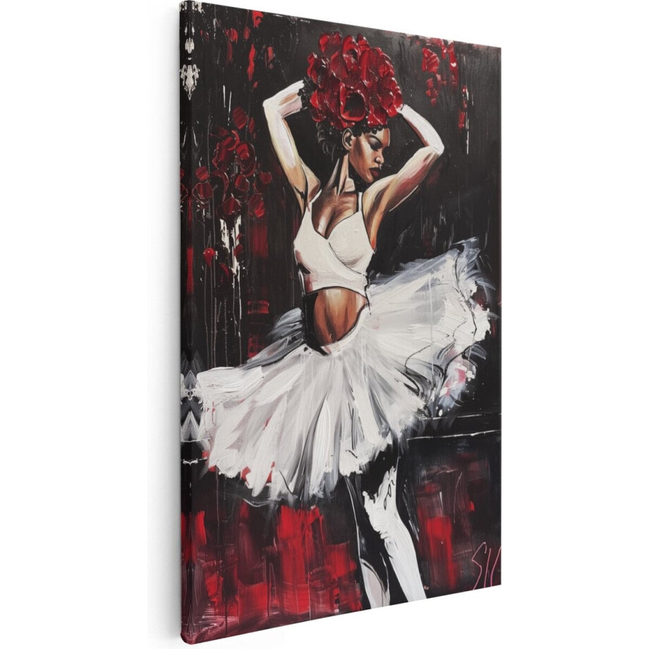 Artaza Canvas Schilderij Kunstwerk van een Ballerina met Rozen op haar Hoofd - 80x120 - Groot - Foto Op Canvas - Canvas Print Artaza Canvas Schilderij Kunstwerk van een Ballerina met Rozen op haar Hoofd - 80x120 - Groot - Foto Op Canvas - Canvas Print afbeelding 1
