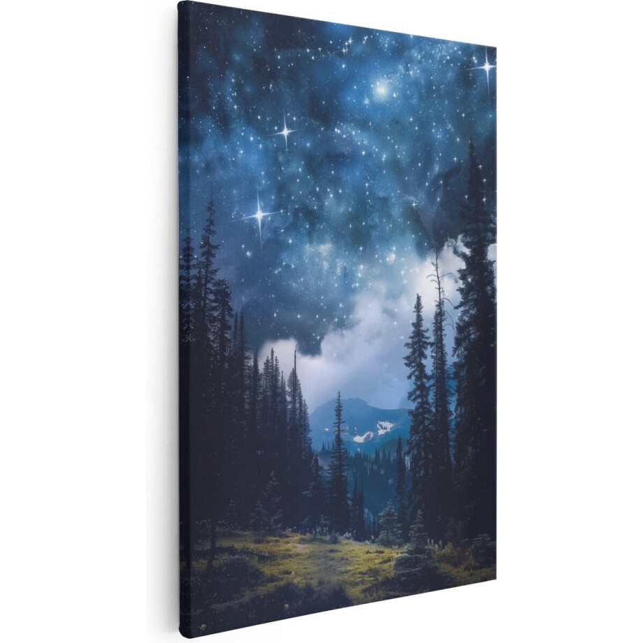 Artaza Canvas Schilderij Bos - 40x60 cm - Wanddecoratie Sterrenhemel - Muurdecoratie Bergen - Schilderijen Op Canvas Natuur Artaza Canvas Schilderij Bos - 40x60 cm - Wanddecoratie Sterrenhemel - Muurdecoratie Bergen - Schilderijen Op Canvas Natuur afbeelding 1