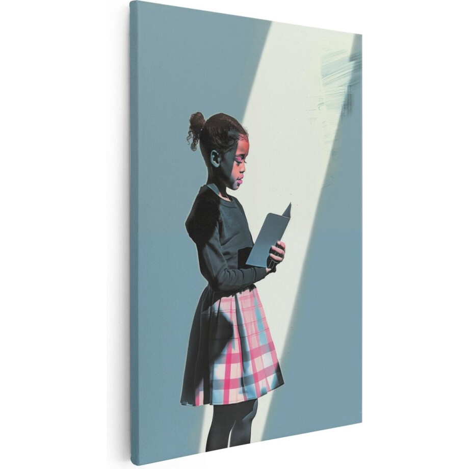 Artaza Canvas Schilderij Meisje Leest een Boek - 80x120 - Groot - Foto Op Canvas - Canvas Print Artaza Canvas Schilderij Meisje Leest een Boek - 80x120 - Groot - Foto Op Canvas - Canvas Print afbeelding 1