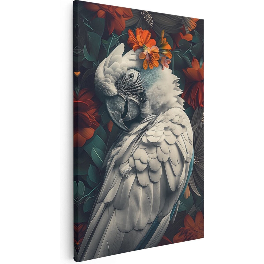 Artaza Canvas Schilderij Kaketoe - 20x30 cm - Klein - Muurdecoratie Bloemen - Wanddecoratie Vogels - Kamer Accessoires Artaza Canvas Schilderij Kaketoe - 20x30 cm - Klein - Muurdecoratie Bloemen - Wanddecoratie Vogels - Kamer Accessoires afbeelding 1