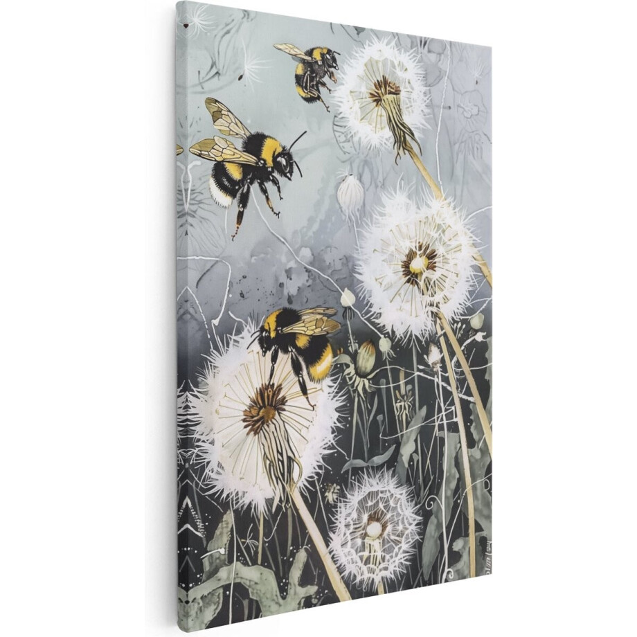 Artaza Canvas Schilderij Paardenbloemen - 60x90 cm - Wanddecoratie Bijen - Muurdecoratie Bloemen - Schilderijen Op Canvas Artaza Canvas Schilderij Paardenbloemen - 60x90 cm - Wanddecoratie Bijen - Muurdecoratie Bloemen - Schilderijen Op Canvas afbeelding 1