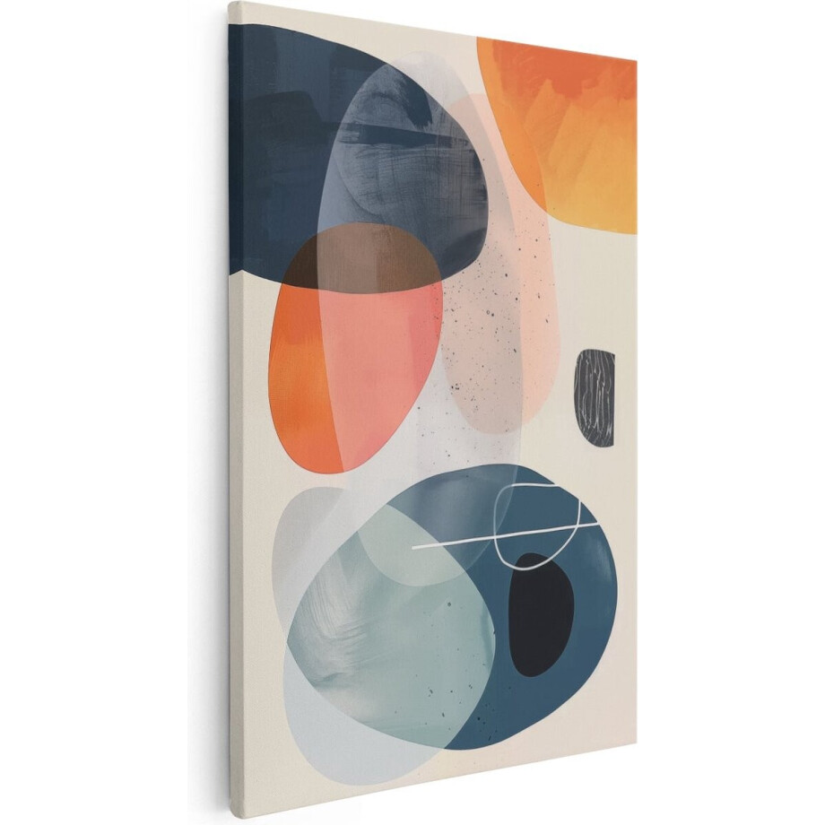 Artaza Canvas Schilderij Kleurrijke Abstracte Vormen - 40x60 cm - Wanddecoratie Woonkamer - Schilderijen - Muurdecoratie Artaza Canvas Schilderij Kleurrijke Abstracte Vormen - 40x60 cm - Wanddecoratie Woonkamer - Schilderijen - Muurdecoratie afbeelding 1
