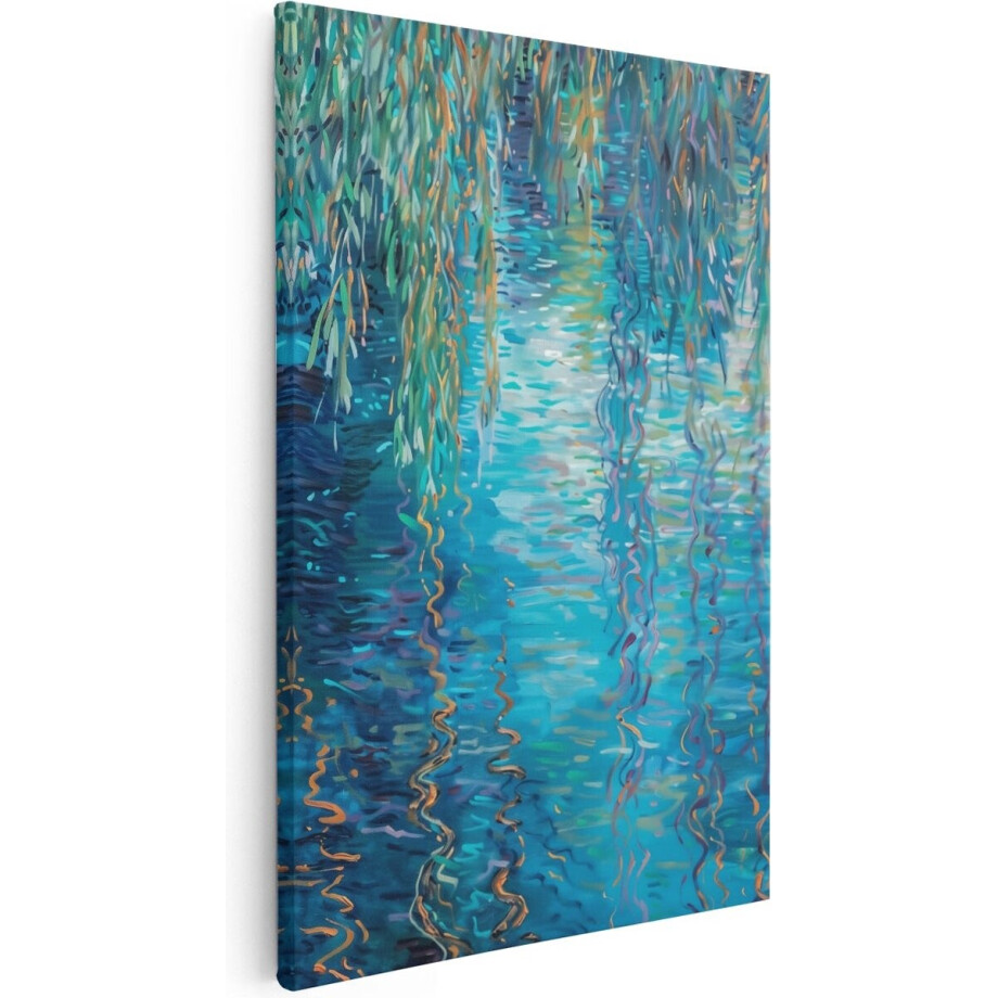 Artaza Canvas Schilderij Wilg in het Water - 40x60 cm - Wanddecoratie Woonkamer - Schilderijen - Muurdecoratie Artaza Canvas Schilderij Wilg in het Water - 40x60 cm - Wanddecoratie Woonkamer - Schilderijen - Muurdecoratie afbeelding 1