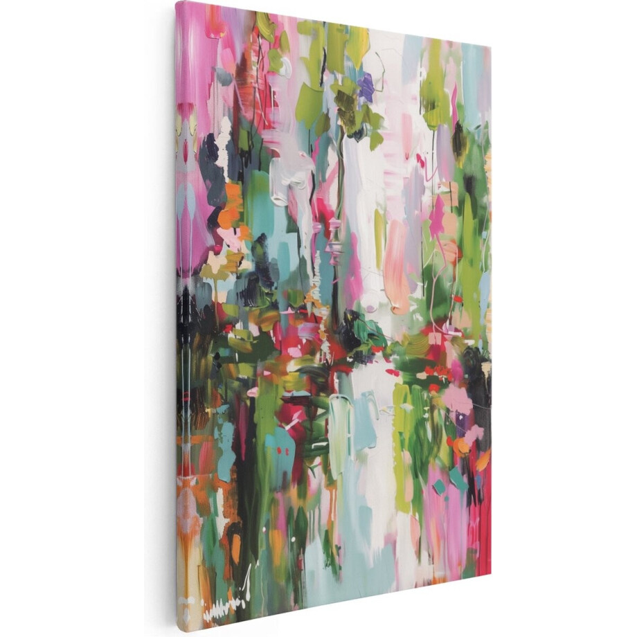 Artaza Canvas Schilderij Abstract Kunstwerk van Kleurrijke Bloemen en Bomen - 60x90 - Muurdecoratie - Foto Op Canvas - Canvas Print Artaza Canvas Schilderij Abstract Kunstwerk van Kleurrijke Bloemen en Bomen - 60x90 - Muurdecoratie - Foto Op Canvas - Canvas Print afbeelding 1