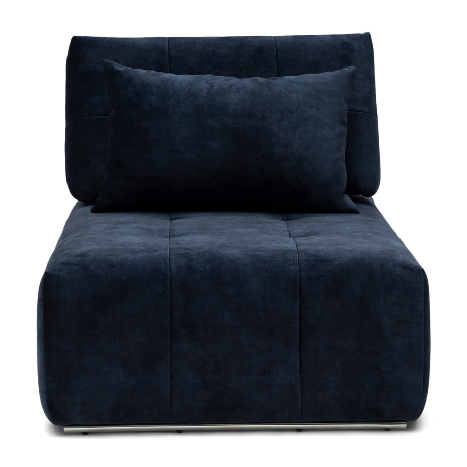 The Mark II Chaise Longue, velvet, estate blue afbeelding 1