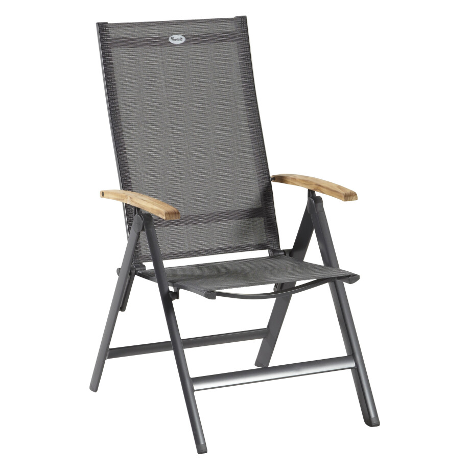 Hartman Verstelbare Tuinstoel 'Aruba' Teakhout, kleur Antraciet Hartman Verstelbare Tuinstoel 'Aruba' Teakhout, kleur Antraciet afbeelding 1