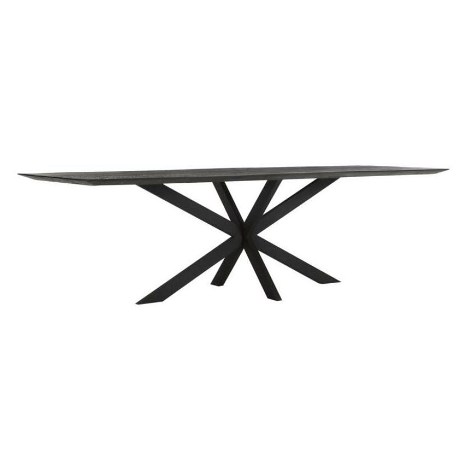 DTP Home Eettafel 'Curves' Teakhout. 260 x 100cm, kleur Zwart afbeelding 1