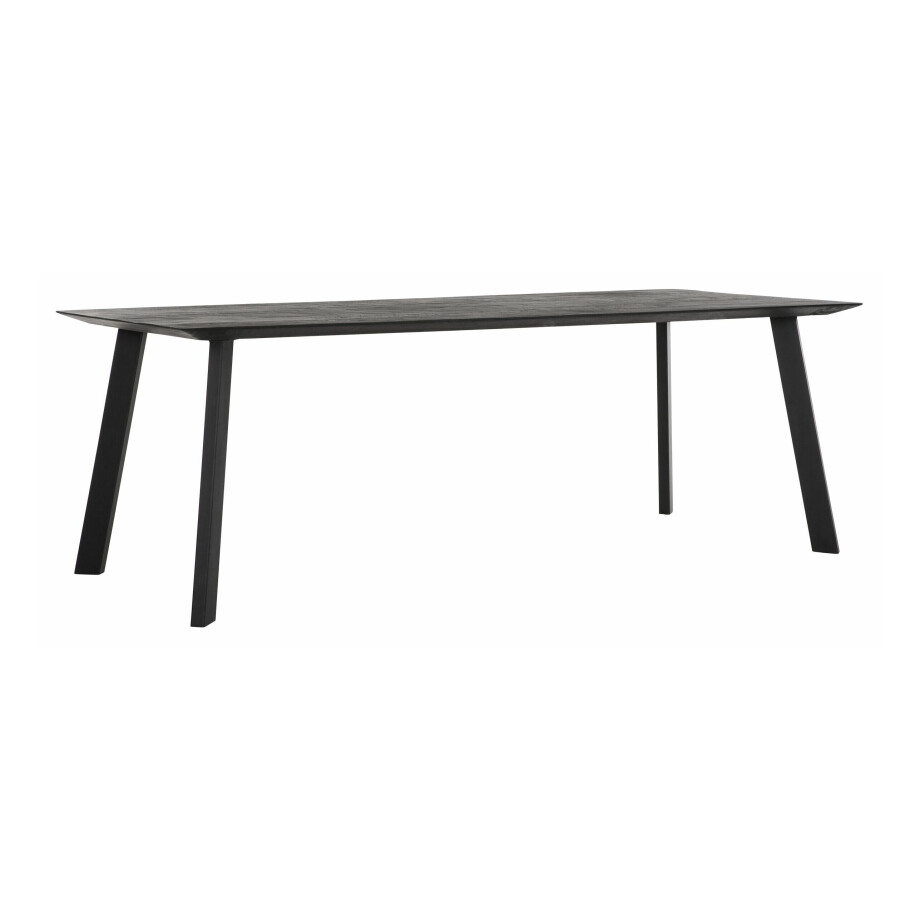 DTP Home Eettafel 'Shape' Teakhout, 225 x 100cm, kleur Zwart DTP Home Eettafel 'Shape' Teakhout, 225 x 100cm, kleur Zwart afbeelding 1
