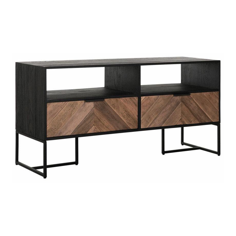 DTP Home TV-meubel 'Criss Cross' Hout en staal, 120cm DTP Home TV-meubel 'Criss Cross' Hout en staal, 120cm afbeelding 1