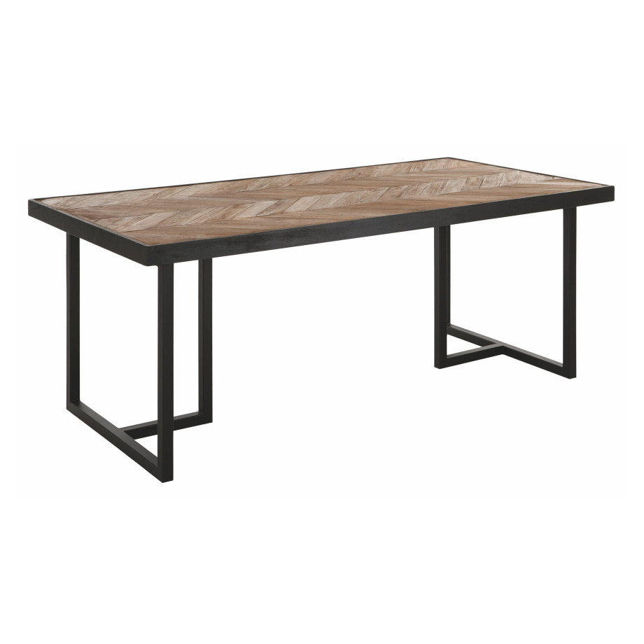 DTP Home Eettafel 'Criss Cross' Hout en staal, 200 x 100cm afbeelding 1