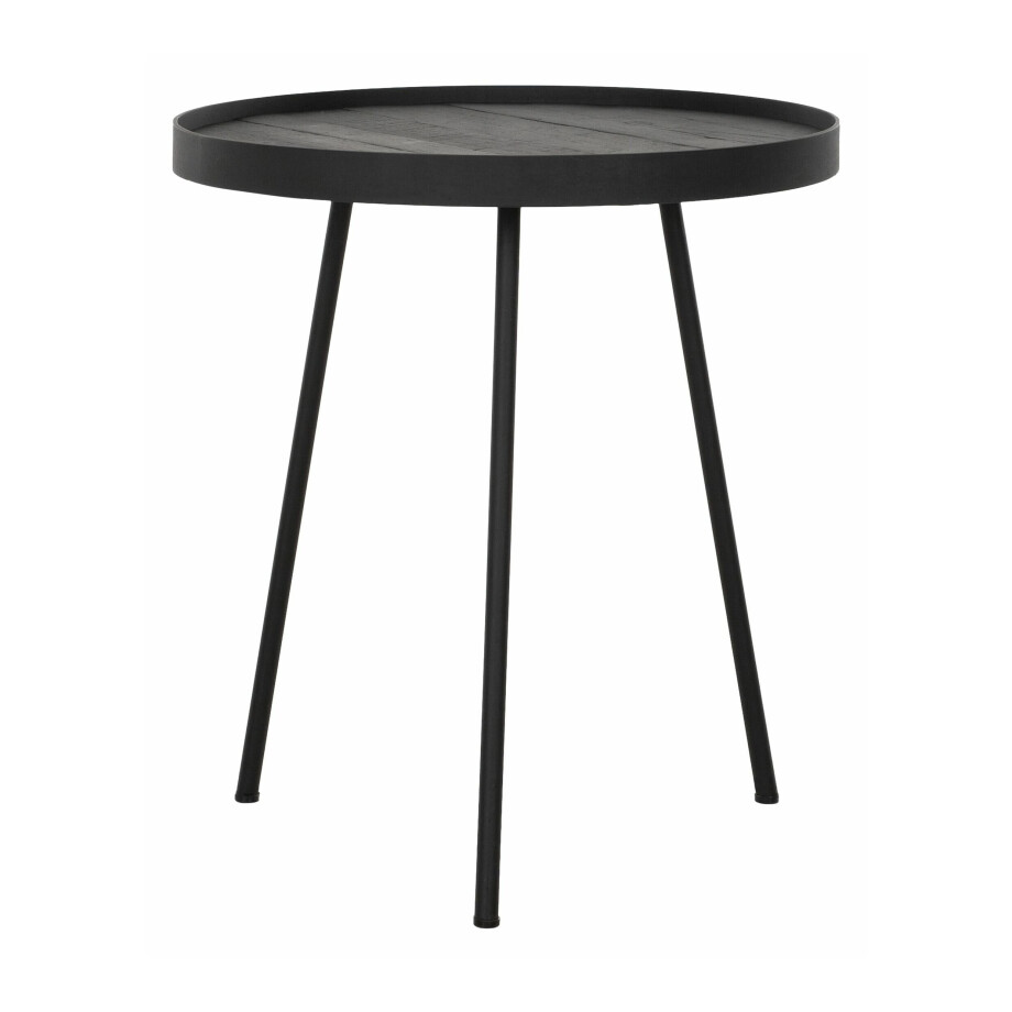 DTP Home Bijzettafel 'Saturnus' Teakhout, 40cm, kleur Zwart DTP Home Bijzettafel 'Saturnus' Teakhout, 40cm, kleur Zwart afbeelding 1