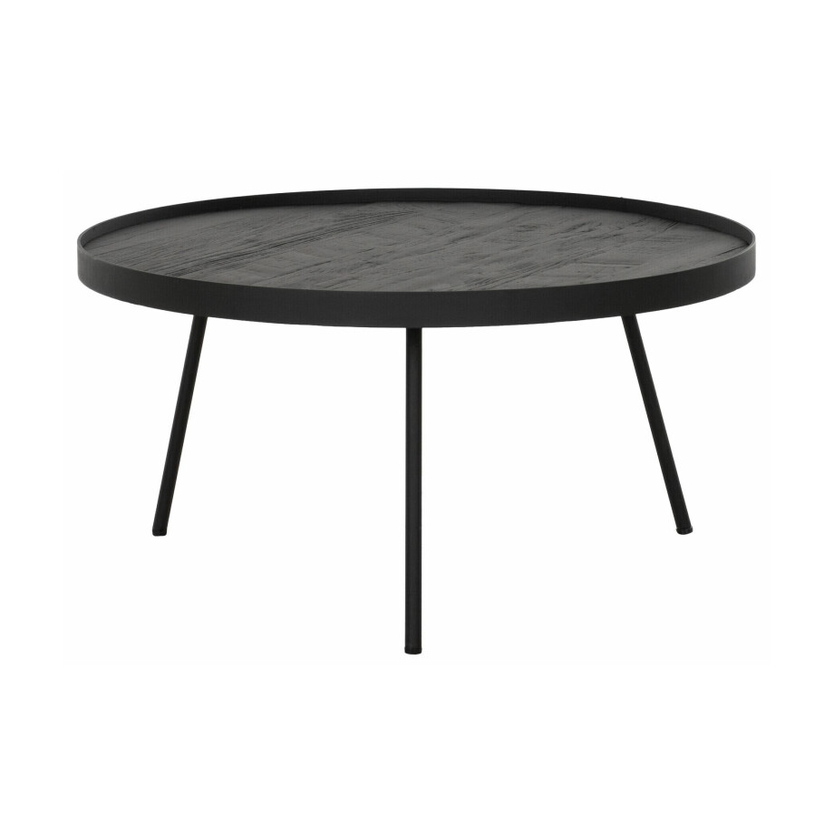 DTP Home Salontafel 'Saturnus' Teakhout, 60cm, kleur Zwart DTP Home Salontafel 'Saturnus' Teakhout, 60cm, kleur Zwart afbeelding 1