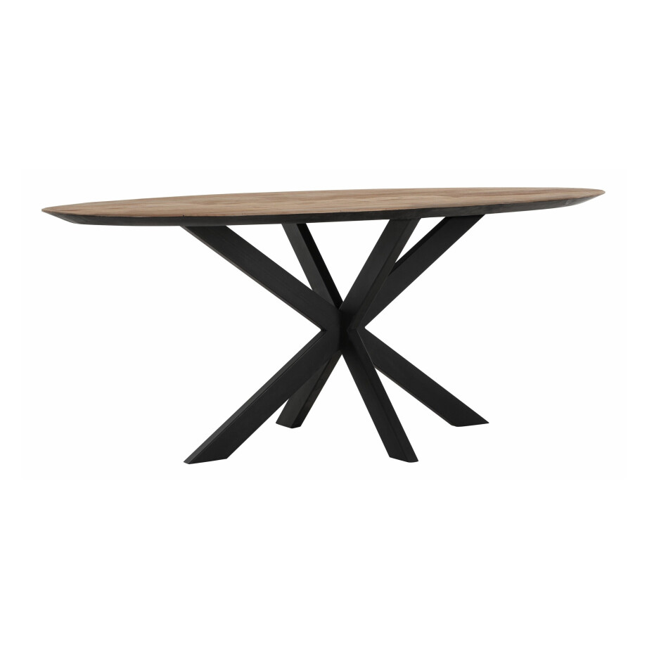 DTP Home Ovale Eettafel 'Shape' Teakhout, 200 x 100cm, kleur Naturel DTP Home Ovale Eettafel 'Shape' Teakhout, 200 x 100cm, kleur Naturel afbeelding 1
