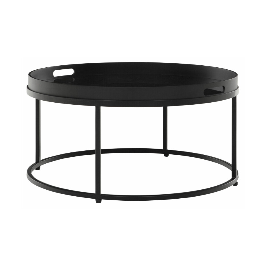 MUST Living Salontafel 'Golden Fiber' 75cm, kleur Zwart MUST Living Salontafel 'Golden Fiber' 75cm, kleur Zwart afbeelding 1