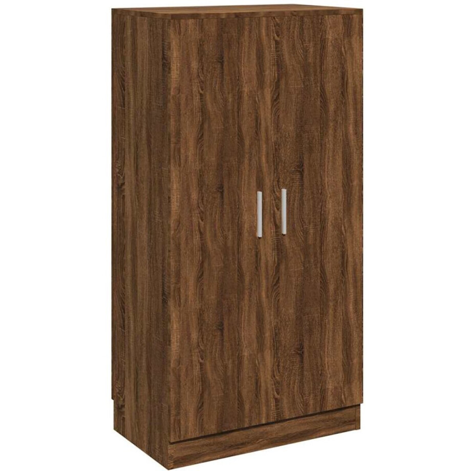 vidaXL - Schoenenkast - 55x35x108 - cm - bewerkt - hout - bruin - eikenkleur afbeelding 1