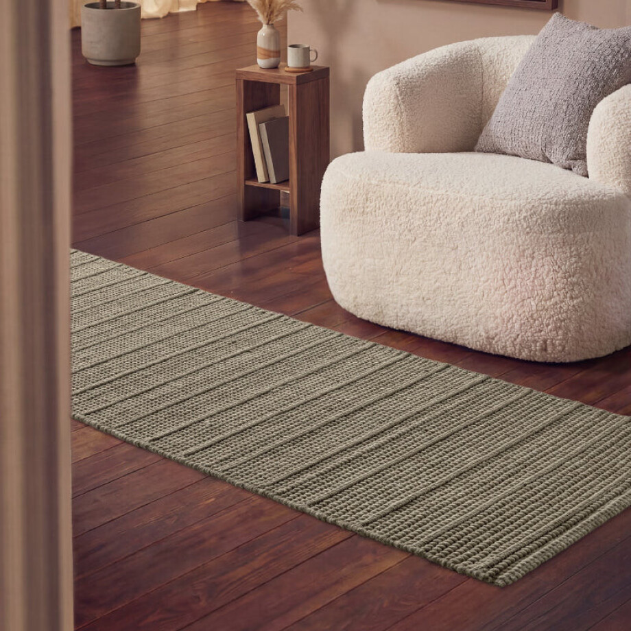 Vloerkleed Parker Rechthoekig - Grijs 250x80cm - Wol - Dekbed-Discounter.nl Vloerkleed Parker Rechthoekig - Grijs 250x80cm - Wol - Dekbed-Discounter.nl afbeelding
