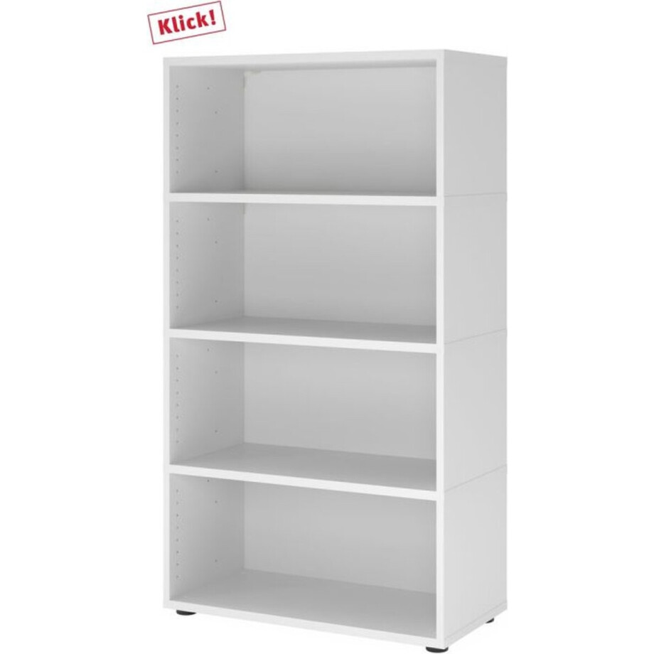 FlexWall | 4 OH 4x kast met stelvoeten - Wit afbeelding 1