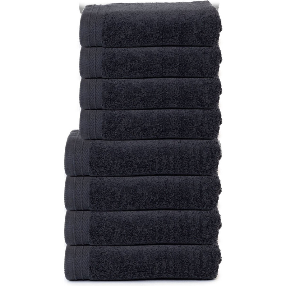 The One Towelling Organische Handdoeken Set - 8 stuks - 4x Badlakens, 4x Handdoeken - Hotelkwaliteit - Handdoekenset - Badhanddoek - Organisch katoen - Antraciet The One Towelling Organische Handdoeken Set - 8 stuks - 4x Badlakens, 4x Handdoeken - Hotelkwaliteit - Handdoekenset - Badhanddoek - Organisch katoen - Antraciet afbeelding 1