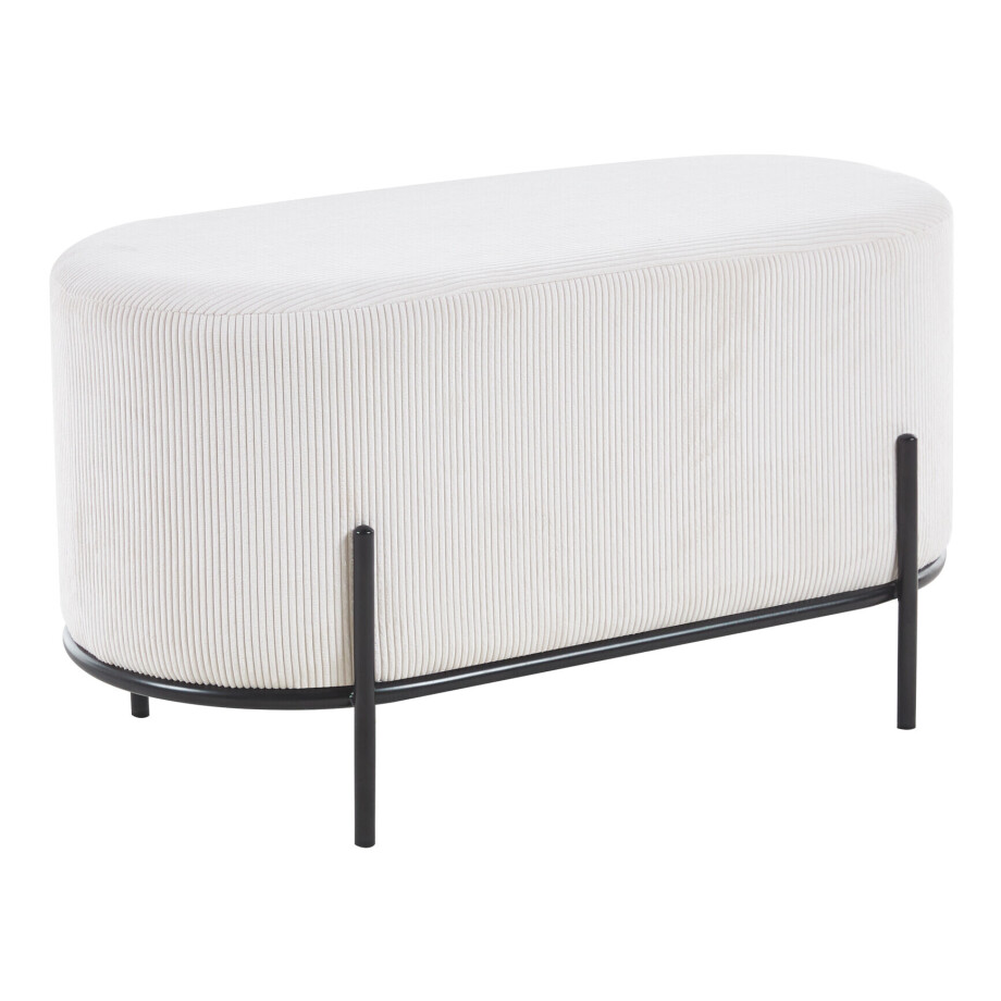 Artistiq Poef 'Nimisha' 80 x 40cm, kleur beige Artistiq Poef 'Nimisha' 80 x 40cm, kleur beige afbeelding 1