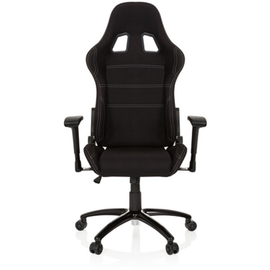 hjh office Game Force - Bureaustoel - Racingstoel - Directiestoel -  Stof - Zwart afbeelding 1