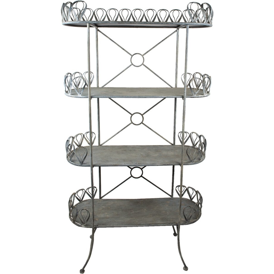 Clayre & Eef Opbergrek 91x36x168 cm Grijs IJzer afbeelding 1