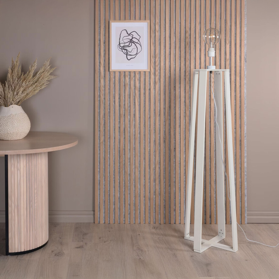 Nohr Vloerlamp 'Dayon' 137cm hoog, kleur Wit Nohr Vloerlamp 'Dayon' 137cm hoog, kleur Wit afbeelding 1