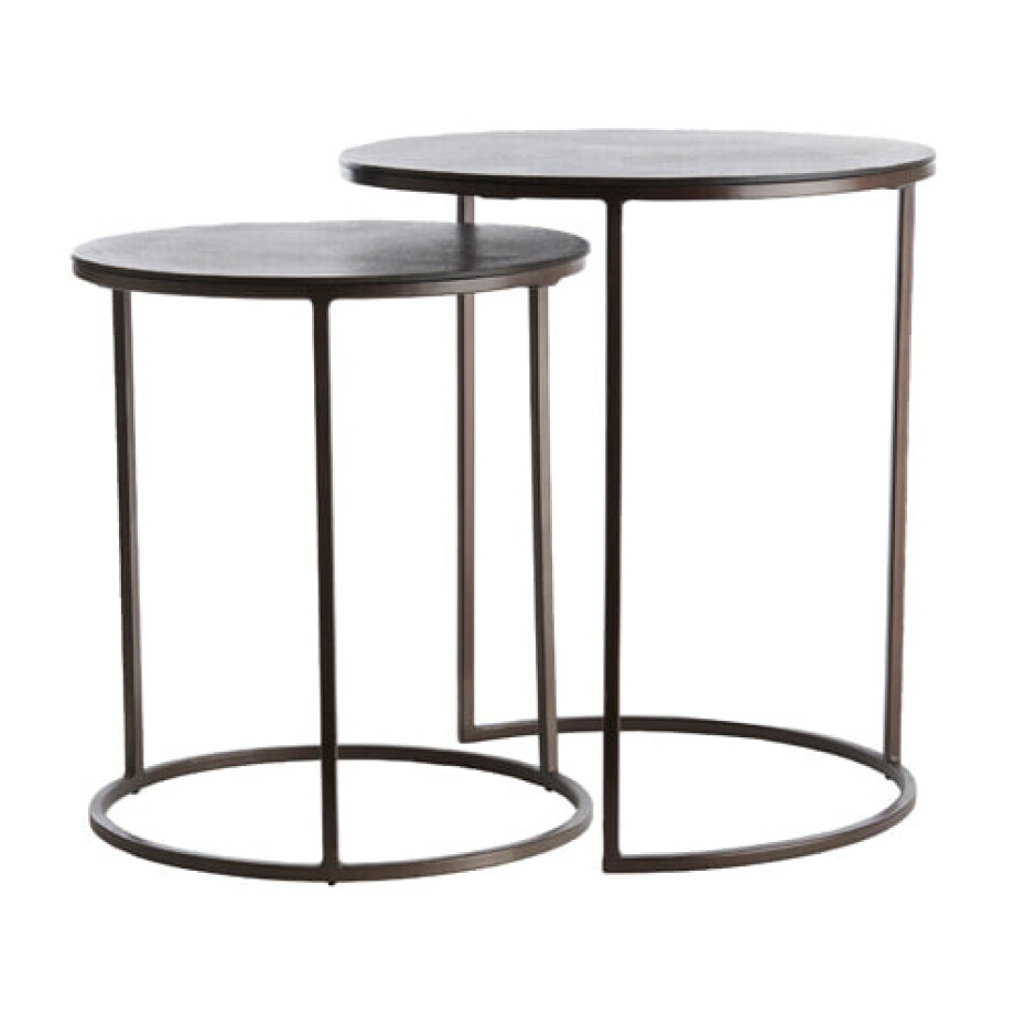 Light & Living Bijzettafel 'Talca' Set van 2 stuks, kleur Donkerbruin Light & Living Bijzettafel 'Talca' Set van 2 stuks, kleur Donkerbruin afbeelding 1