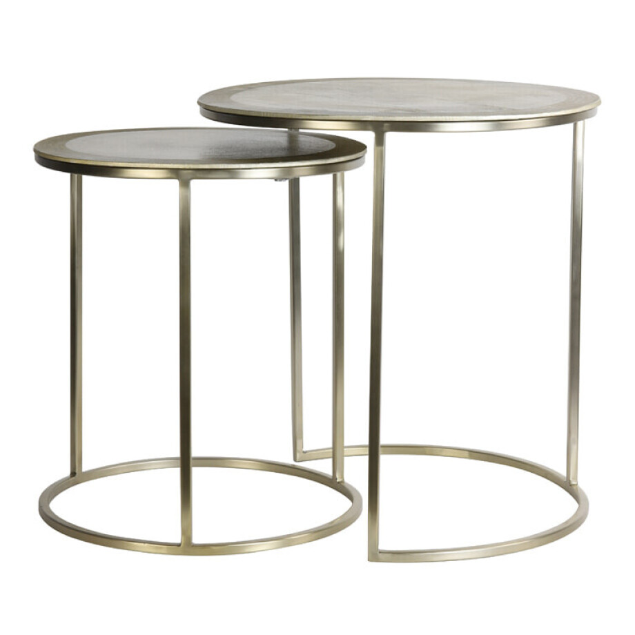 Light & Living Bijzettafel 'Talca' Set van 2 stuks, 40/50cm, kleur Lichtgoud Light & Living Bijzettafel 'Talca' Set van 2 stuks, 40/50cm, kleur Lichtgoud afbeelding 1