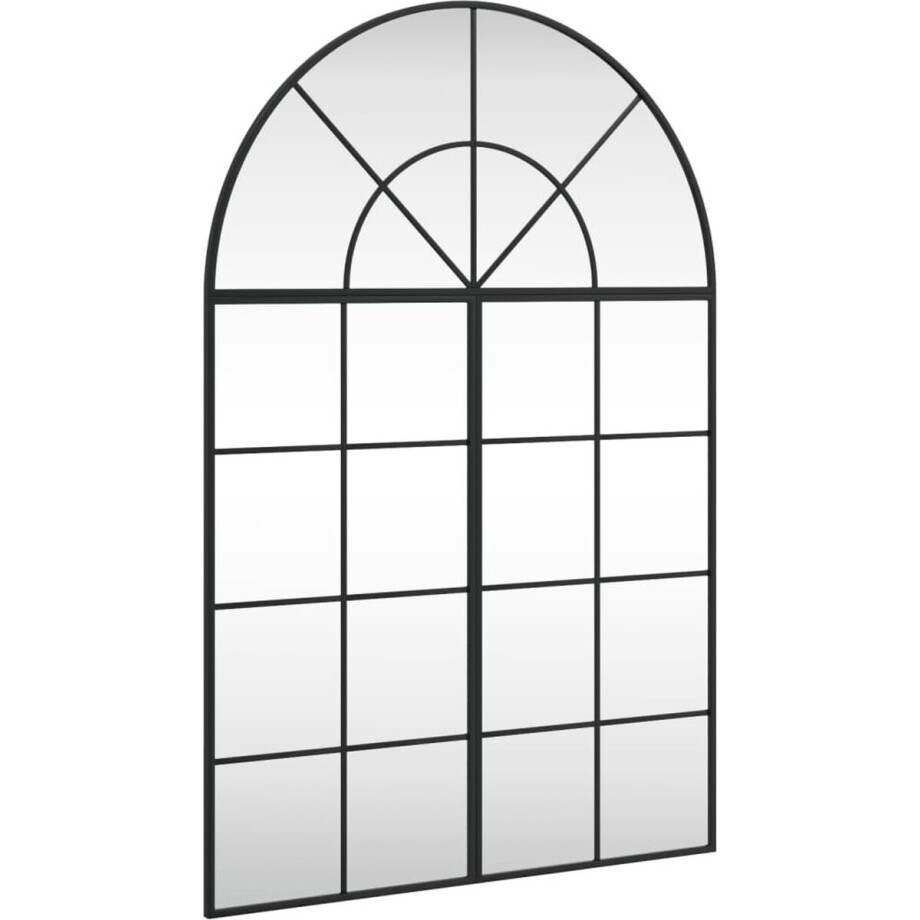 vidaXL - Wandspiegel - boog - 80x120 - cm - ijzer - zwart vidaXL - Wandspiegel - boog - 80x120 - cm - ijzer - zwart afbeelding 1