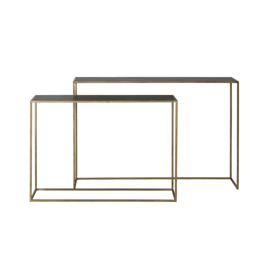 Light & Living Sidetable 'Boca' Set van 2 stuks, kleur Goud Light & Living Sidetable 'Boca' Set van 2 stuks, kleur Goud afbeelding 1