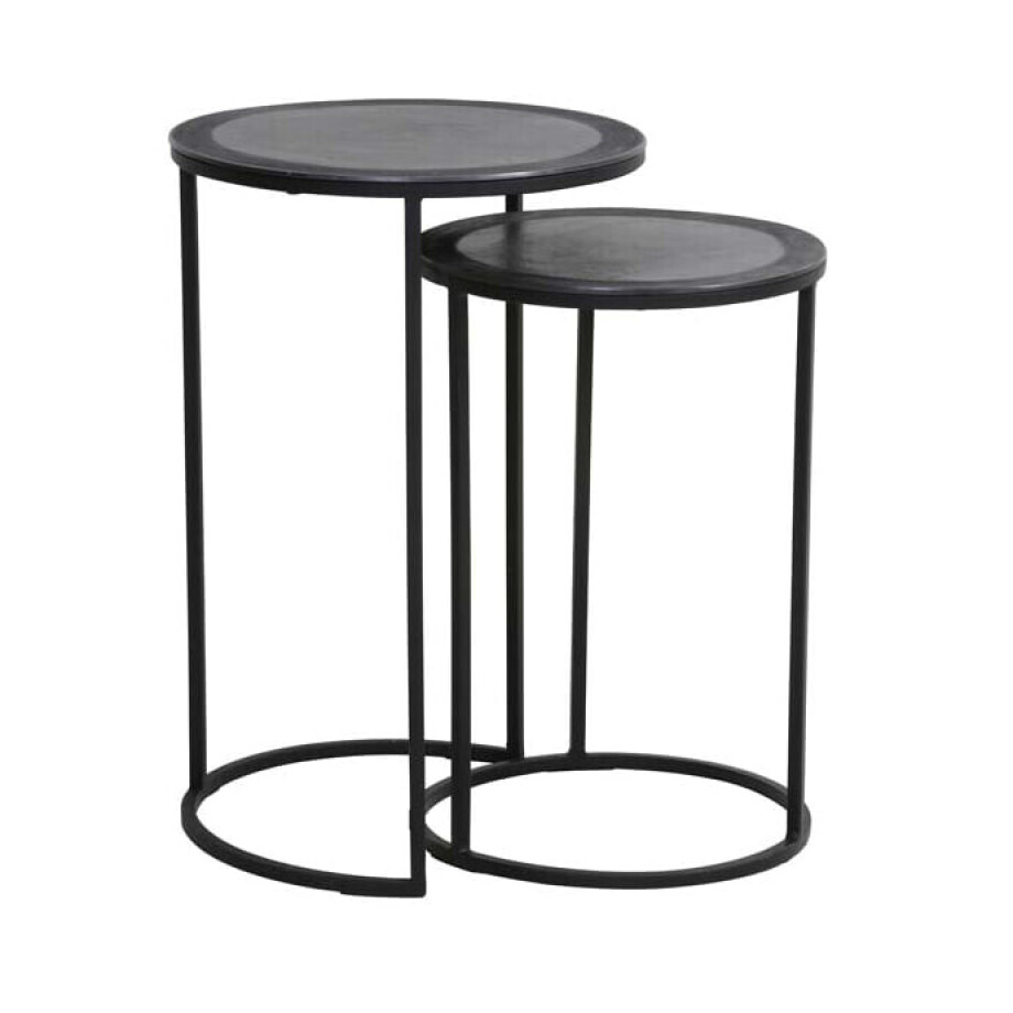 Light & Living Bijzettafel 'Talca' Set van 2 stuks, 35/40cm, kleur Antiek Lood Light & Living Bijzettafel 'Talca' Set van 2 stuks, 35/40cm, kleur Antiek Lood afbeelding 1