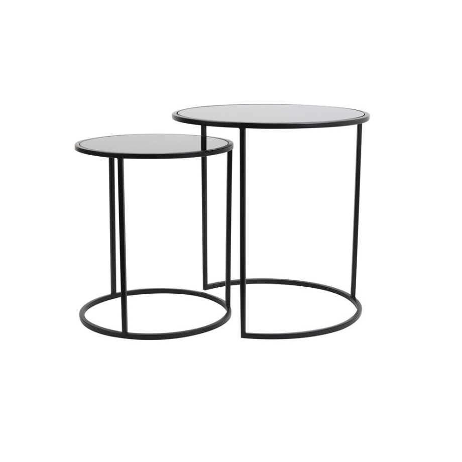 Light & Living Bijzettafel 'Duarte' Set van 2 stuks, kleur Mat Zwart Light & Living Bijzettafel 'Duarte' Set van 2 stuks, kleur Mat Zwart afbeelding 1