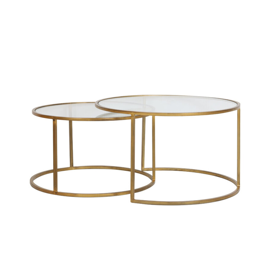 Light & Living Salontafel 'Duarte' Set van 2 stuks, kleur Goud Light & Living Salontafel 'Duarte' Set van 2 stuks, kleur Goud afbeelding 1