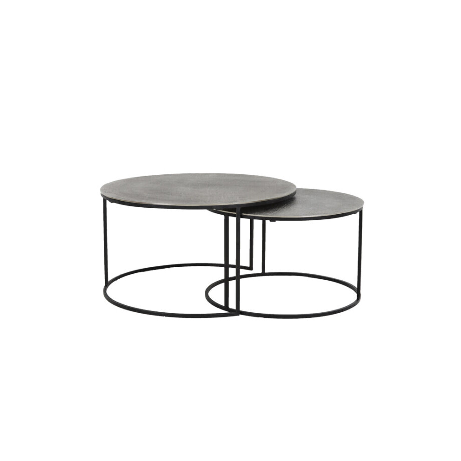 Light & Living Salontafel 'Rengo' Set van 2 stuks, kleur Antiek Lood afbeelding 1