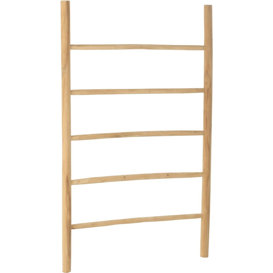 J-Line decoratie Ladder 5 Treden - hout - naturel afbeelding 1