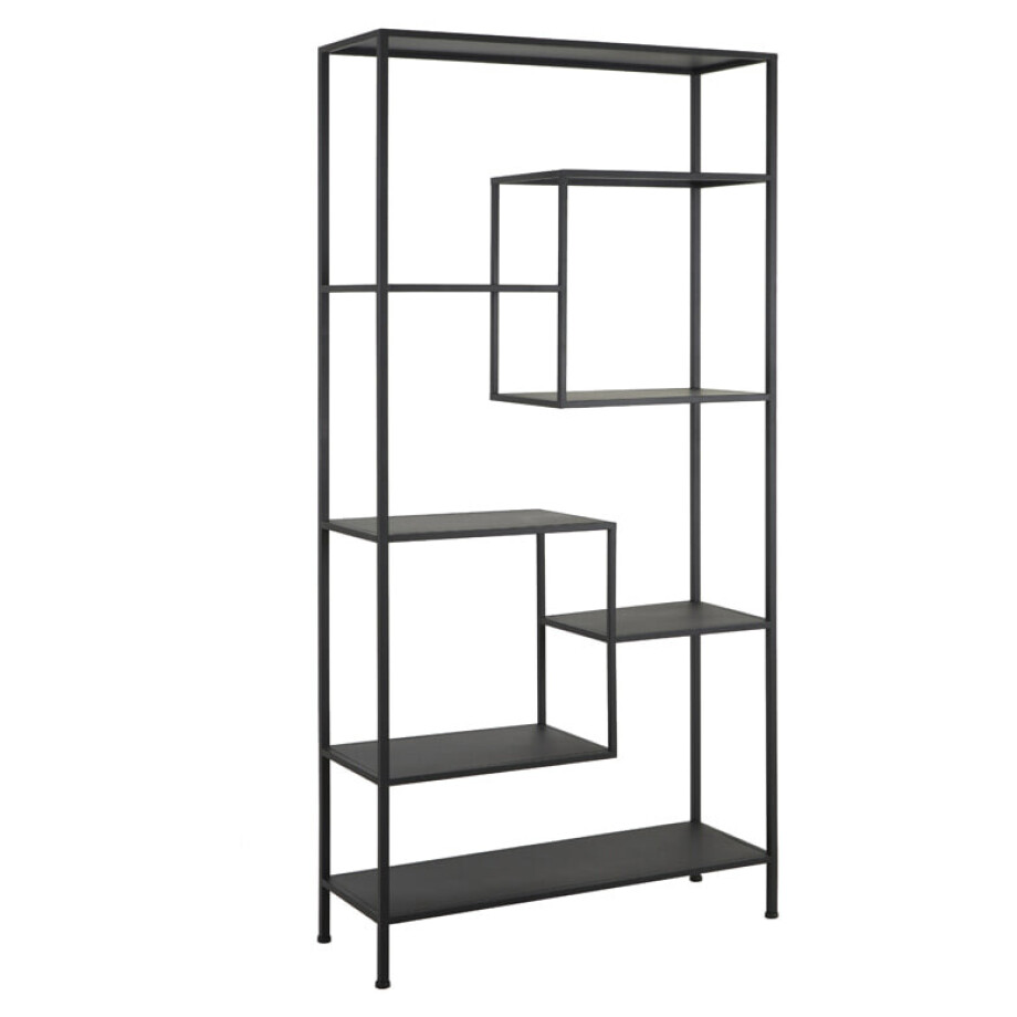 Light & Living Wandkast 'Yvana' 200 x 101cm, kleur Zwart Light & Living Wandkast 'Yvana' 200 x 101cm, kleur Zwart afbeelding 1