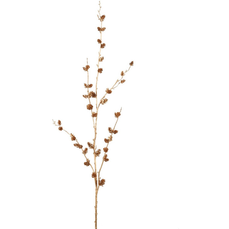 Viv! Home Luxuries Decoratietak Dennenappels - kunstbloem - goud - 117cm Viv! Home Luxuries Decoratietak Dennenappels - kunstbloem - goud - 117cm afbeelding 1