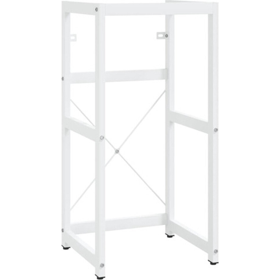 vidaXL Wastafelframe - Badkamerkast - Wastafelframe 40x38x83 cm ijzer wit - Badkameropstelling - Witte Kast - Ijzeren Kast vidaXL Wastafelframe - Badkamerkast - Wastafelframe 40x38x83 cm ijzer wit - Badkameropstelling - Witte Kast - Ijzeren Kast afbeelding 1